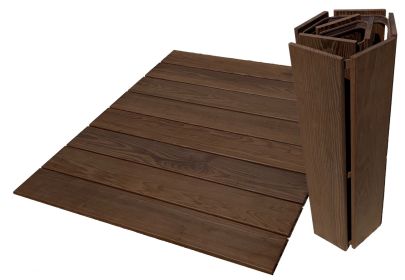 32 in x 42 in Thermo-Treated Wood RV Wood Rugs Camping Pads RV Mats, Brown