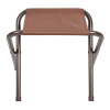 Durable Steel and Aluminum Table and Stools, Open Dims 19.29" x 24.6", Brown