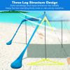 Beach Canopy Tent 10x10ft Sun Shelter Family Beach Tent Outdoor Shade UPF50+ with Sandbag Foldable Poles Carry Bag for Camping Trip Fishing Picnic