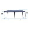 10'' x 20'' Home Use Outdoor Camping Waterproof Folding Tent with Carry Bag Blue