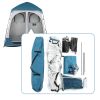 90x90x48" Portable Outdoor Pop UP Camping Shower Tent Enclosure, Shower Shelter, Changing Room, Dressing Tent, 2 Rooms, Instant Tent Blue/White RT