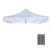 TRUE SIZE 10X10ft EZ Pop Up Canopy Folding Gazebo/White