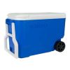 38 qt. Freezer on wheels; blue