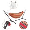 2-Person Hammock with Space Saving Steel Stand and Portable Carrying Bag, 48"W x 120" L, Red