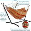 2-Person Hammock with Space Saving Steel Stand and Portable Carrying Bag, 48"W x 120" L, Red