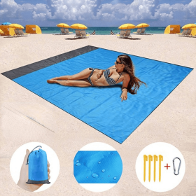 1pc Outdoor Camping Picnic Mat; Oxford Cloth Portable Mat; Folding Waterproof Moisture-proof Mat For Beach (Color: Green, size: 78.74*82.68Inch)