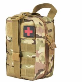 Tactical First Aid Pouch; Detachable Medical Pouch Kit Utility Bag (Bag Only) (Color: Cp)