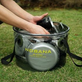 Outdoor Folding Bucket Camping Car Portable Bucket (Color: Green, Capacity: 20L)