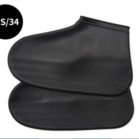 Waterproof Shoe Cover; Reusable Non-Slip Foldable Outdoor Overshoes For Rainy Days (Color: Black, size: 4)