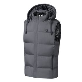 Heated VEST (Color: Grey, size: small)