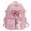 Women's Travel Backpack Women's Multi-Pocket Waterproof College School Bag Transparent Bag Large Capacity Laptop Backpack Reinforcement