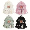 Women's Travel Backpack Women's Multi-Pocket Waterproof College School Bag Transparent Bag Large Capacity Laptop Backpack Reinforcement